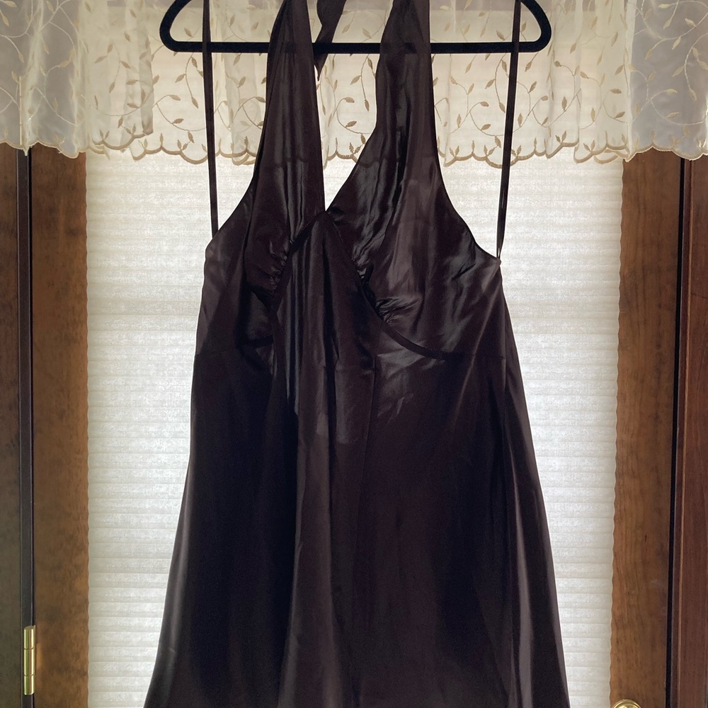 Brown Halter Slip Lingerie